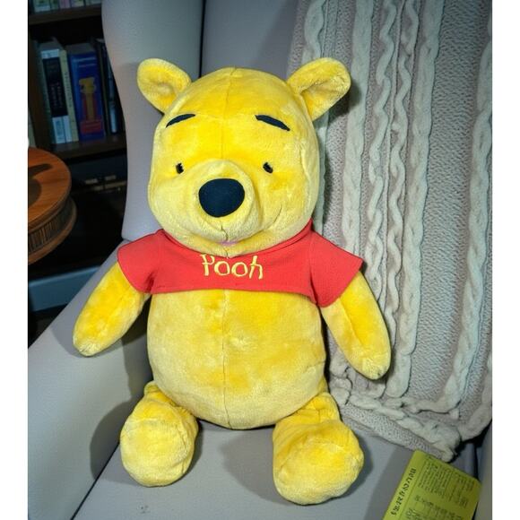Vtg Disney Winnie the Pooh I Talk 28” Jumbo Stuffed Plush Fisher-Price Toy Y2K